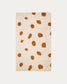 Tappeto Tandani in cotone beige con disegno di ghepardo arancione 90 x 150 cm