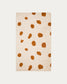Tappeto Tandani in cotone beige con disegno di ghepardo arancione 90 x 150 cm