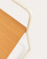 Sedia Tinn in impiallacciatura di frassino e struttura in metallo beige