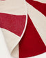 Tappeto Wirla 100% cotone beige e rosso Ø 100 cm
