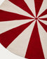 Tappeto Wirla 100% cotone beige e rosso Ø 100 cm