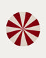 Tappeto Wirla 100% cotone beige e rosso Ø 100 cm