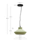 Lampada da soffitto Portol in ceramica verde