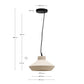 Lampada da soffitto Portol in ceramica beige