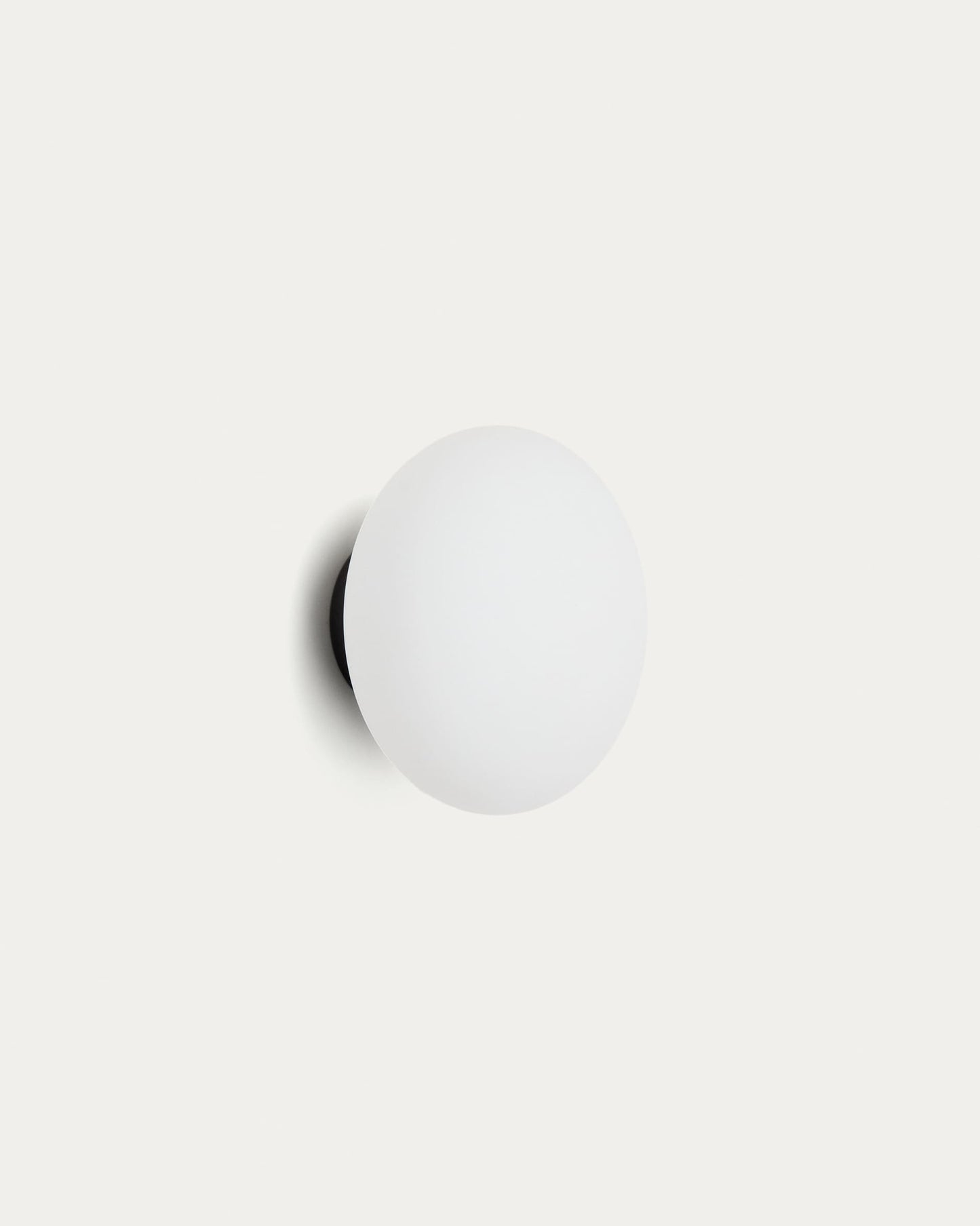 Lampada da parete Bamila in vetro fumé e metallo nero Ø 15 cm