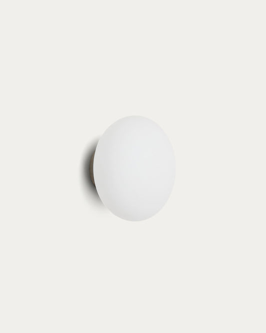 Lampada da parete Bamila in vetro fumé e nichel Ø15 cm