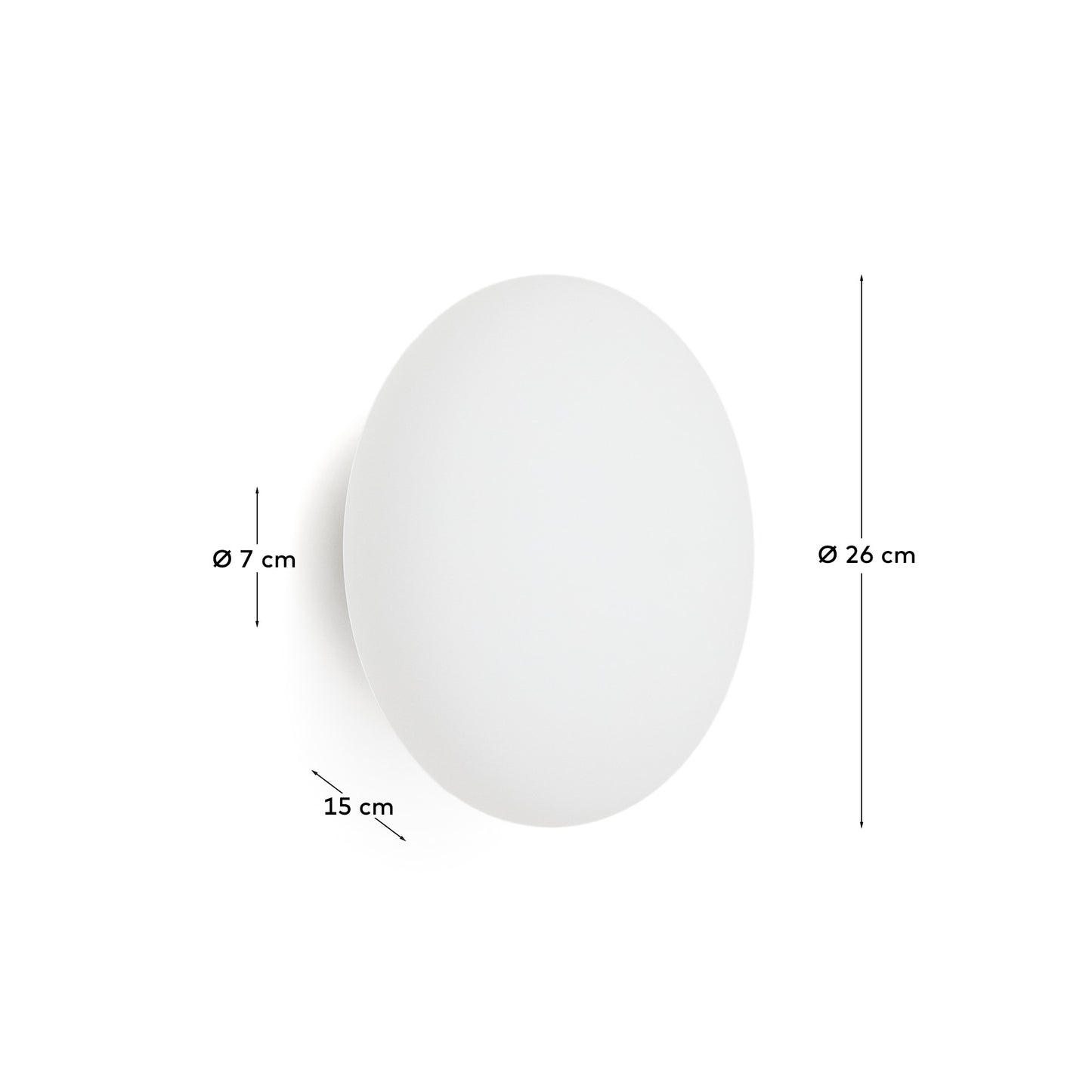 Lampada da parete Bamila in vetro fumé e metallo nero Ø 25 cm