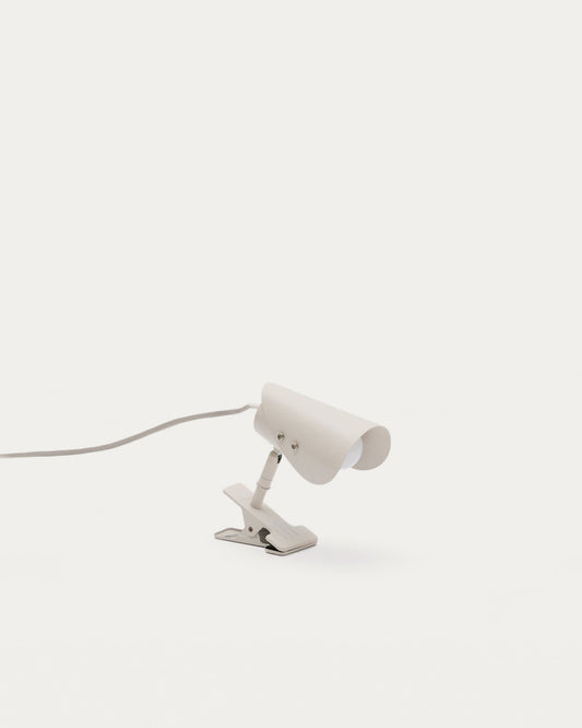 Lampada piccola Jula con morsetto in metallo grigio