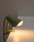 Lampada piccola Jula con morsetto in metallo verde