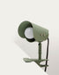 Lampada piccola Jula con morsetto in metallo verde