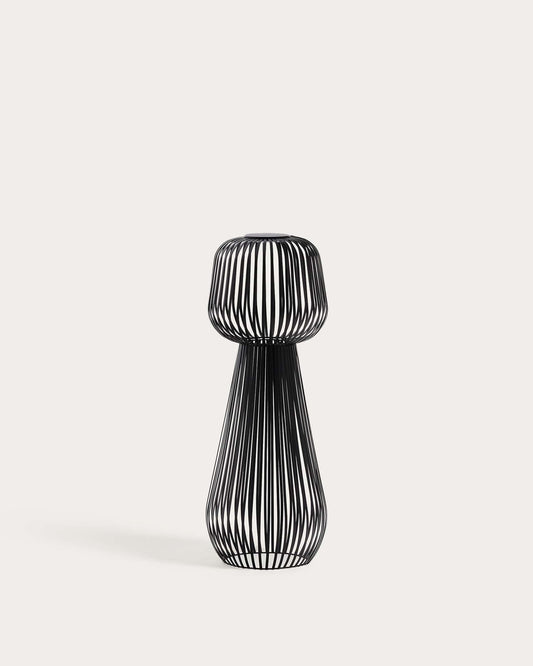 Lampada da terra solare Reiba in metallo nero