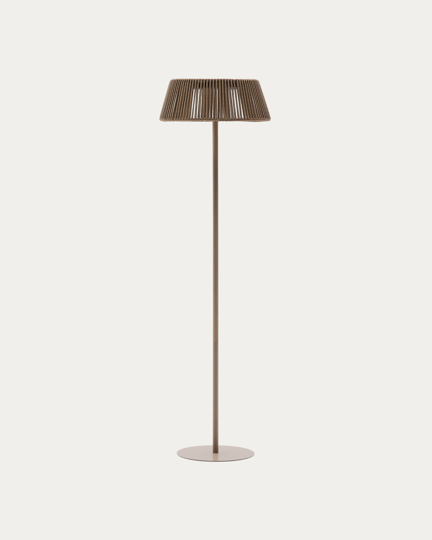 Piantana solare per esterni Aldet in corda beige mélange con base in metallo beige Ø 46 cm