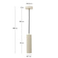 Lampada da soffitto Andia in alluminio verniciato beige