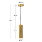 Lampada da soffitto Andia in alluminio con finitura verniciata oro