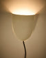 Lampada da parete Nibla in metallo effetto argilla bianca