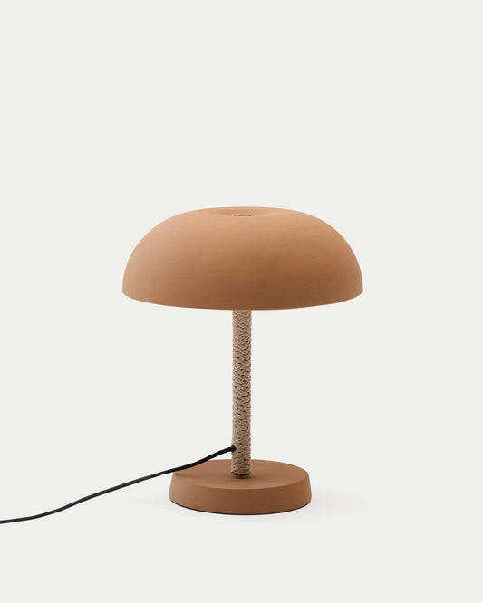 Lampada da tavolo Arinda in terracotta