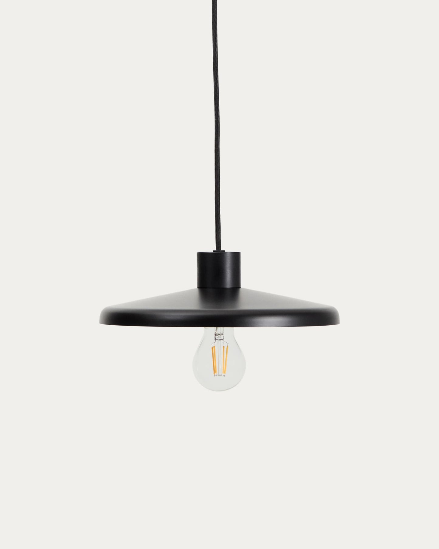 Lampada da soffitto Nuvira in metallo satinato nero