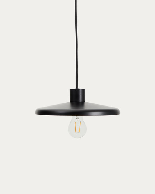 Lampada da soffitto Nuvira in metallo satinato nero