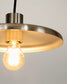 Lampada da soffitto Nuvira in metallo spazzolato grigio chiaro