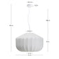 Lampada da soffitto Somar in fibre sintetiche e aste d'acciaio Ø 51 cm
