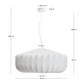 Lampada da soffitto Somar in fibre sintetiche e aste d'acciaio Ø 76 cm