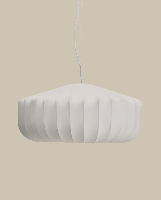 Lampada da soffitto Somar in fibre sintetiche e aste d'acciaio Ø 76 cm