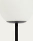 Lampada da tavolo Brisia in metallo con finitura nera e 1 sfera in vetro satinato Ø 15 cm