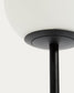 Lampada da tavolo Brisia in metallo con finitura nera e 1 sfera in vetro satinato Ø 15 cm