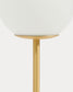 Lampada da tavolo Brisia in metallo con finitura in ottone spazzolato e 1 sfera in vetro satinato Ø 15 cm