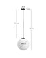 Lampada da soffitto Brisia in metallo con finitura nera e 1 sfera in vetro satinato Ø 30 cm
