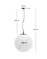 Lampada da soffitto Brisia in metallo con finitura nera e 1 sfera in vetro satinato Ø 50 cm