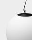 Lampada da soffitto Brisia in metallo con finitura nera e 1 sfera in vetro satinato Ø 50 cm