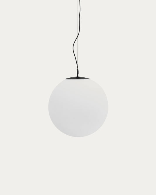 Lampada da soffitto Brisia in metallo con finitura nera e 1 sfera in vetro satinato Ø 50 cm