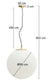 Lampada da soffitto Brisia in metallo con finitura in ottone spazzolato e 1 sfera in vetro satinato Ø 50 cm