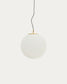 Lampada da soffitto Brisia in metallo con finitura in ottone spazzolato e 1 sfera in vetro satinato Ø 50 cm