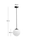 Lampada da soffitto Brisia in metallo con finitura nera e 1 sfera in vetro satinato Ø 15 cm
