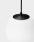 Lampada da soffitto Brisia in metallo con finitura nera e 1 sfera in vetro satinato Ø 15 cm