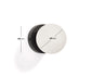 Applique Brisia in metallo con finitura nera e 1 sfera in vetro satinato Ø 8 cm