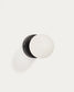 Applique Brisia in metallo con finitura nera e 1 sfera in vetro satinato Ø 8 cm