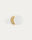 Applique Brisia in metallo con finitura in ottone spazzolato e 1 sfera in vetro satinato Ø 8 cm