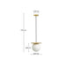 Lampada da soffitto Brisia in metallo con finitura in ottone spazzolato e 1 sfera in vetro satinato Ø 20 cm