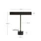 Lampada da tavolo Lynor in metallo spazzolato con base in marmo nero