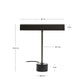 Lampada da tavolo Lynor in metallo spazzolato con base in marmo nero