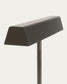 Lampada da tavolo Lynor in metallo spazzolato con base in marmo nero