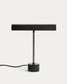 Lampada da tavolo Lynor in metallo spazzolato con base in marmo nero