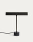 Lampada da tavolo Lynor in metallo spazzolato con base in marmo nero