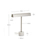Lampada da tavolo Lynor in metallo spazzolato con base in marmo bianco