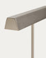 Lampada da tavolo Lynor in metallo spazzolato con base in marmo bianco