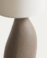 Lampada da tavolo grande Viona con effetto pietra testurizzata e paralume in cotone