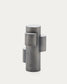 Lampada da tavolo portatile a LED Adrina in metallo grigio scuro con finitura spazzolata